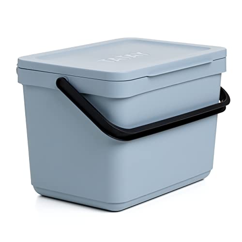 TATAY Mülltrennsystem Küche | 1 Biomülleimer Smart 6L Blau ohne Halterung + 4 Easy Waste Recycling Behälter 20L Weiß | Kompakt & Modular | Aus Recyceltem Material TATAY Mülltrennsystem Küche | 1 Biomülleimer Smart 6L Blau ohne Halterung + 4 Easy Waste Recycling Behälter 20L Weiß | Kompakt & Modular | Aus Recyceltem Material von TATAY