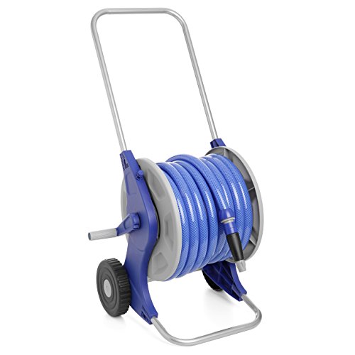 TATAY Schlauchtrommelwagen + Schlauchhaspel mit Blauer Leitung, 47,7 x 46 x 90 cm, Farbe blau TATAY Schlauchtrommelwagen + Schlauchhaspel mit Blauer Leitung, 47,7 x 46 x 90 cm, Farbe blau von TATAY