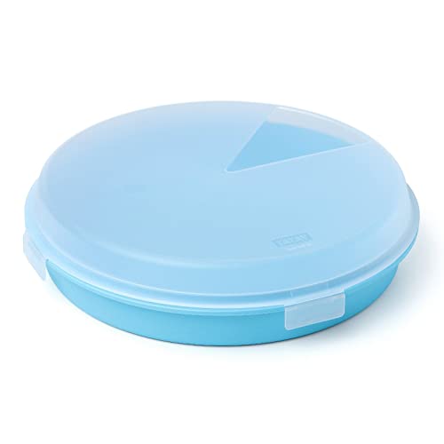 TATAY - Set von 2 Kuchen / Omelette Träger / Kuppel von 26 cm Durchmesser, Blaue Türkis und Orangenfarben von TATAY