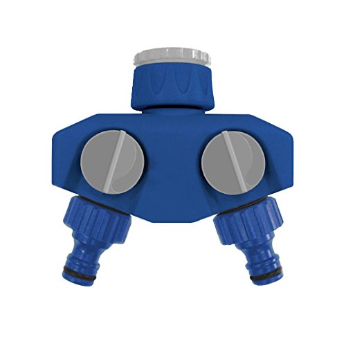 Tatay 0002101 Hahnanschlussstück, 2 Wege, Kunststoff, Blau von TATAY