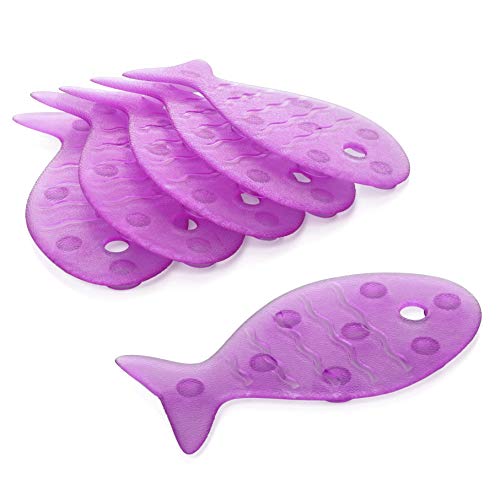 TATAY Fish Stickers Anti-Rutsch-Badewanne, Aubergine, PVC, violett, Einheitsgröße von TATAY
