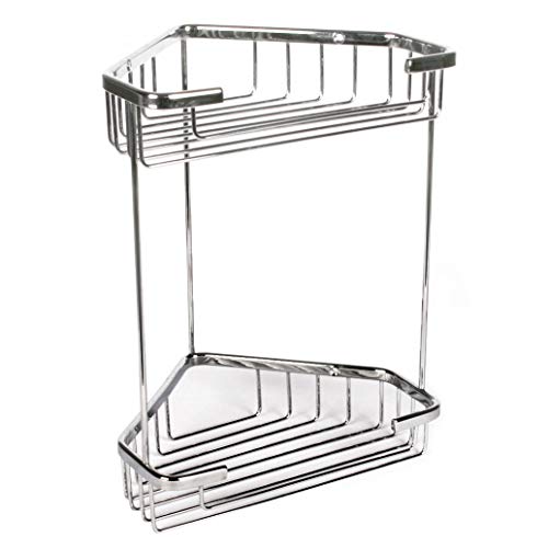 Tatay Krom Eckkorb, Zwei Höhen, Einlegeböden mit Frontöffnung, funktionelles und praktisches Design, Aus verchromtem Messing und Edelstahl. Farbe Silber. Maße 17,5 x 17,5 x 27 cm Tatay Krom Eckkorb, Zwei Höhen, Einlegeböden mit Frontöffnung, funktionelles und praktisches Design, Aus verchromtem Messing und Edelstahl. Farbe Silber. Maße 17,5 x 17,5 x 27 cm von TATAY