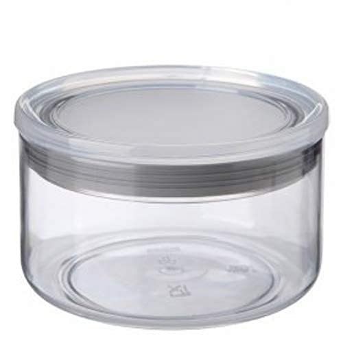 Tatay Küchendose, 0.5 l Fassungsvermögen, luftdicht, BPA-frei, spülmaschinenfest, transparent – ​​grau. Masse 12,5 x 12,5 x 8 cm von TATAY