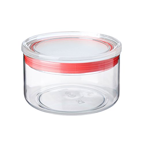 Tatay Küchendose, 0.5 l Fassungsvermögen, luftdicht, BPA-frei, spülmaschinenfest, transparent – ​​rot. Masse 12,5 x 12,5 x 8 cm von TATAY