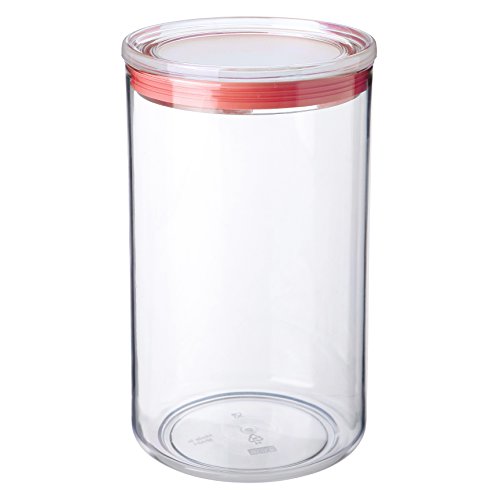 TATAY Küchendose, 2 l Fassungsvermögen, luftdicht, BPA-frei, spülmaschinenfest, Transparent – Rot. Masse 12,5 x 12,5 x 22 cm TATAY Küchendose, 2 l Fassungsvermögen, luftdicht, BPA-frei, spülmaschinenfest, Transparent – Rot. Masse 12,5 x 12,5 x 22 cm von TATAY