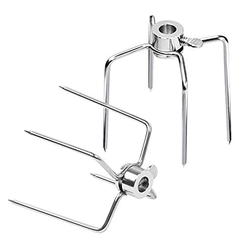 TATIVALO Fleischklammern für Drehspieß – 2er Set Edelstahl Fleischnadeln mit Feststellschraube, Zubehör für Gasgrill & Rotisserie TATIVALO Fleischklammern für Drehspieß – 2er Set Edelstahl Fleischnadeln mit Feststellschraube, Zubehör für Gasgrill & Rotisserie von TATIVALO