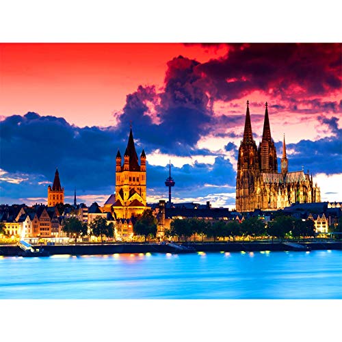 DIY 5D Voll Bohrer Diamant Malerei Kits Kölner Dom diamond painting Kristall Strass Stickerei gemälde Kreuzstich Kunsthandwerk für Home Wand-DecorRound Drill50x60cm DIY 5D Voll Bohrer Diamant Malerei Kits Kölner Dom diamond painting Kristall Strass Stickerei gemälde Kreuzstich Kunsthandwerk für Home Wand-DecorRound Drill50x60cm von TATUNER