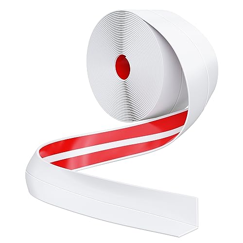 TATUNER Dichtungsband Selbstklebend - Wasserdichtes PVC Silikonband für Badewanne, Dusche, Küche, Toiletten und Bad, Professionelles Abdichtungsband, 4M-Weiß von TATUNER