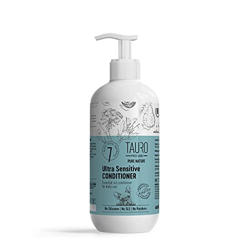 Tauro ProLine Pure Nature Ultra Sensitive Haarspülung für Hunde, Katzen mit empfindlicher Haut & Fell Ohne Sulfate Parabene SLS Natürliche Zusammensetzung Sanftes Pflegeprodukt Mit Ätherischen Ölen von TAURO PROLINE