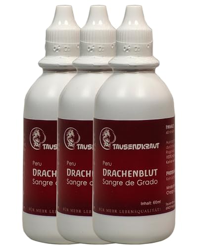 3X Drachenblut 60 ml - Sangre de Grado - Sangre de Drago - Aus nachhaltigem Anbau in Peru - Tausendkraut 3X Drachenblut 60 ml - Sangre de Grado - Sangre de Drago - Aus nachhaltigem Anbau in Peru - Tausendkraut von TAUSENDKRAUT FÜR MEHR LEBENSQUALITÄT!