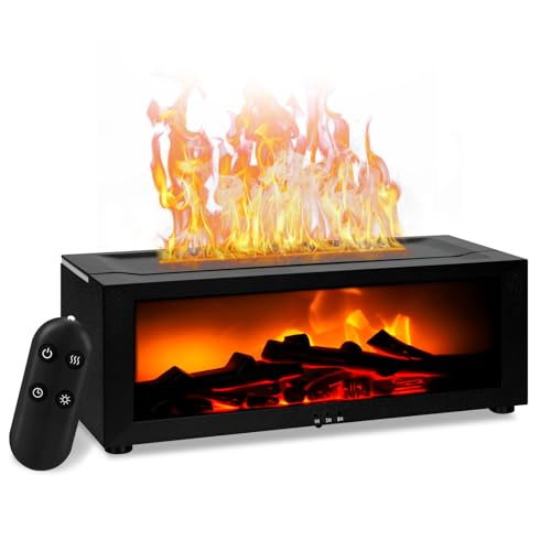 TAVADA 3D Flammen Aroma Diffuser mit Fernbedienung – 150 ml Ultraschall Luftbefeuchter,Leiser Betrieb,Duftöl Diffusor,LED-Beleuchtung in 7 Farben,Nachtlicht für Schlafzimmer,Zuhause,Büro,Geschenkidee von TAVADA