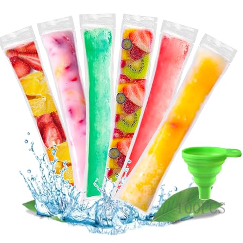 Popsicle Taschen，100 Stück Eis pop beutel Popsicle formen beutel Popsicle pouches Pop mold taschen BPA-frei，für Joghurt, Eisbonbons, Eiscreme von TAXIFANW