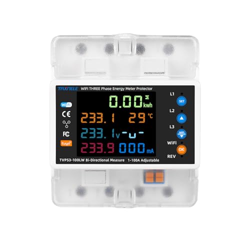 3P 100A Tuya WiFi Smart Bi-Directional Energy Power kWh Meter Leckage über Unter Spannungsschutz Relais Schalter Strombegrenzung von TAXNELE