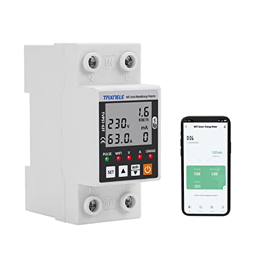 Intelligenter Energiez?hler Wi-Fi AC 63A 80-300V Schutz gegen intelligente Erdungsverluste durch Unterspannung Relais Ger?t Schalter Energie 230V Smart Life APP Intelligenter Energiez?hler Wi-Fi AC 63A 80-300V Schutz gegen intelligente Erdungsverluste durch Unterspannung Relais Ger?t Schalter Energie 230V Smart Life APP von TAXNELE