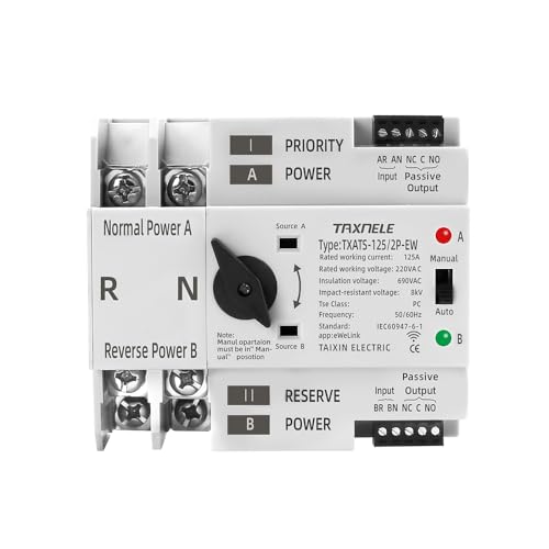 eWeLink WiFi Smart Remote Control 2P 3P 4P 125A AC 230V ATS Dual Power Automatic Transfer Switch Selector Ununterbrochene Leistung (2P) von TAXNELE