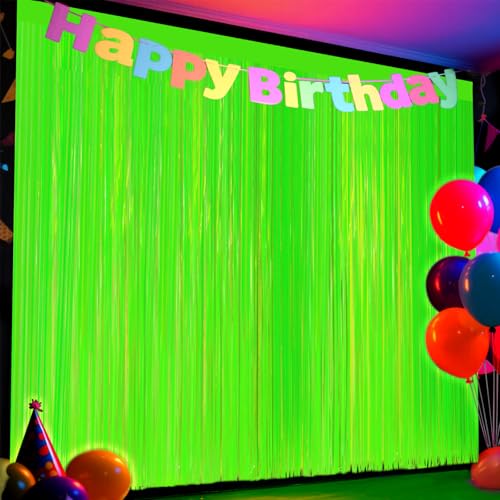 TAXTYHRE Lametta Vorhang Grün, 2 Stück Lametta Vorhang Neon, Grün Folien Fransen Vorhänge 1 x 2m, Party Deko Luftschlangen, für für Neon Partydekor Geburtstags Hochzeit Karneval Abschlussball TAXTYHRE Lametta Vorhang Grün, 2 Stück Lametta Vorhang Neon, Grün Folien Fransen Vorhänge 1 x 2m, Party Deko Luftschlangen, für für Neon Partydekor Geburtstags Hochzeit Karneval Abschlussball von TAXTYHRE