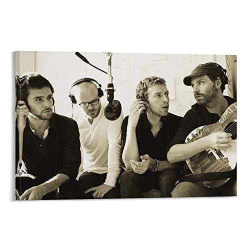TAYGUM Kunstdruck Poster 50 * 70cm Celebrity Coldplay Rock Band Musica Pittura in bianco e nero Poster su tela Stampe arte murale Immagine Senza Cornice von TAYGUM
