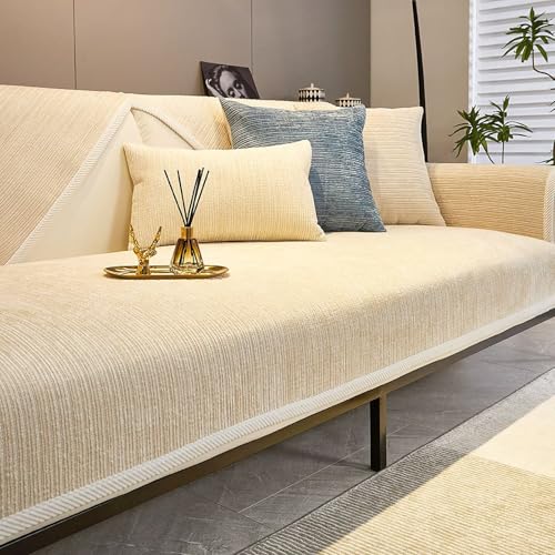TAYGUM Sofa Überzug, Sofadecken Für Sitzfläche, Sofaschoner rutschfest, Sofabezug l Form, Couch Überzug für U Form L Form Sektionssofa für 1 2 3 4 Sitzer Sofa, Cremeweiß B, 90 * 70CM TAYGUM Sofa Überzug, Sofadecken Für Sitzfläche, Sofaschoner rutschfest, Sofabezug l Form, Couch Überzug für U Form L Form Sektionssofa für 1 2 3 4 Sitzer Sofa, Cremeweiß B, 90 * 70CM von TAYGUM