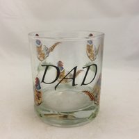 Dads Large Heavey Base Whisky/Spirit Tumbler Verziert Mit Fasanen von TAYLERMADEPRODUCTS