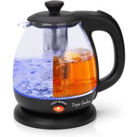 Taylor Swoden - Wasserkocher Klein 1 Liter, Wasserkocher Glas Led, 2200W Teekocher Elektrisch, Warmhaltefunktion, Herausnehmbarer Filter, bpa frei, Taylor Swoden - Wasserkocher Klein 1 Liter, Wasserkocher Glas Led, 2200W Teekocher Elektrisch, Warmhaltefunktion, Herausnehmbarer Filter, bpa frei, von TAYLOR SWODEN