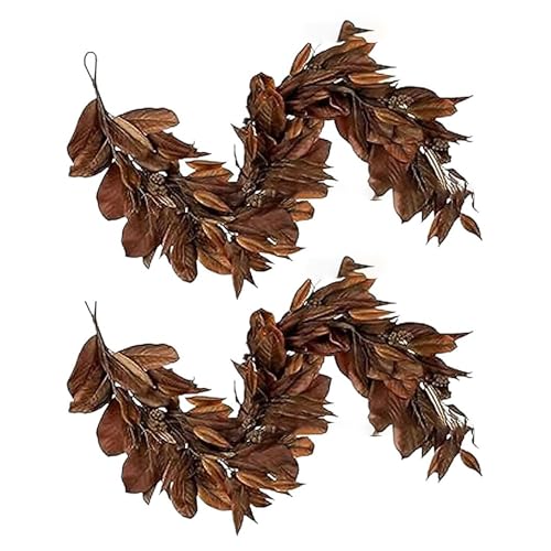 Braune Magnolienblatt-Girlande, realistische Magnolienblatt-Girlande, künstliche Herbstblätter-Girlanden, für Weihnachten, Thanksgiving, Zuhause, Kaminsims, Veranda-Dekorationen Braune Magnolienblatt-Girlande, realistische Magnolienblatt-Girlande, künstliche Herbstblätter-Girlanden, für Weihnachten, Thanksgiving, Zuhause, Kaminsims, Veranda-Dekorationen von TAZIZI