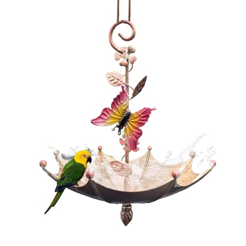 Regenschirmförmige Vogelfutterstation, Regenschirm Hängende Vogeltränke Vogelfutterschale Hängende Vogeltränke Dekoration für Veranda Hof Garten Hof Outdoor Regenschirmförmige Vogelfutterstation, Regenschirm Hängende Vogeltränke Vogelfutterschale Hängende Vogeltränke Dekoration für Veranda Hof Garten Hof Outdoor von TAZIZI