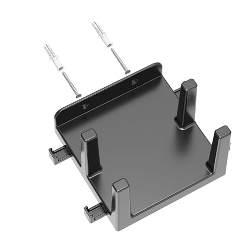 TAZIZI Platzsparendes Wandregal für Elektronik, doppelte Breite, unterstützt Router, TV-Boxen für Heimunterhaltungsgeräte, Kabelbox, Wandregal-Organizer von TAZIZI