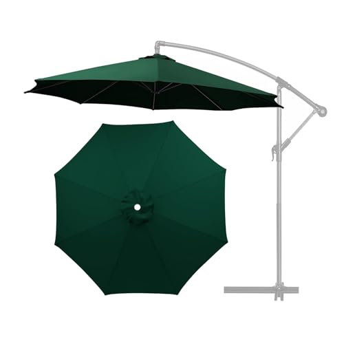 TAZYYZUU 2,0 m 3,0 m 3,5 m Sonnenschirm-Ersatzdach, abgerundetes Ersatz-Sonnenschirmdach, 8 Rippen, Gartenschirm-Stoffabdeckung for die Terrasse im Freien, UV-Schutzdach(Dark Green,2.30m(7.5ft)) von TAZYYZUU