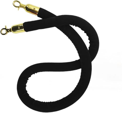 TAZYYZUU Absperrseil aus Samt mit goldenen Hakenverschlüssen, Absperrpfosten, Warteschlangenabsperrung for Theater, Restaurants, Teppiche, Partys(60cm/23.6 in) von TAZYYZUU