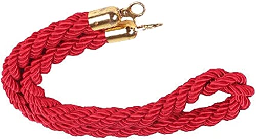 TAZYYZUU Seilabsperrung for Red-Carpet-Events, Autoshows, Warteschlangen-Absperrseil mit polierten Goldhaken, Seile zur Kontrolle der Menschenmenge(Hemp,1.8m/5.9ft) von TAZYYZUU