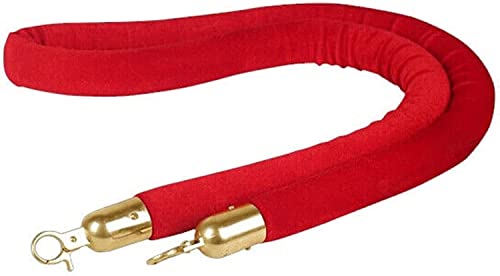 TAZYYZUU Seilabsperrung for Red-Carpet-Events, Autoshows, Warteschlangen-Absperrseil mit polierten Goldhaken, Seile zur Kontrolle der Menschenmenge(Velvet,1.9m/6.2ft) von TAZYYZUU