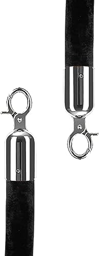 TAZYYZUU Seile mit Karabinerhaken, 2er-Pack Hindernisseil Schaumstoffkern for Aufhängen for Hochzeitsveranstaltungen/Kindergärten/Hotels/Lobbys(Black,280cm/9ft) von TAZYYZUU