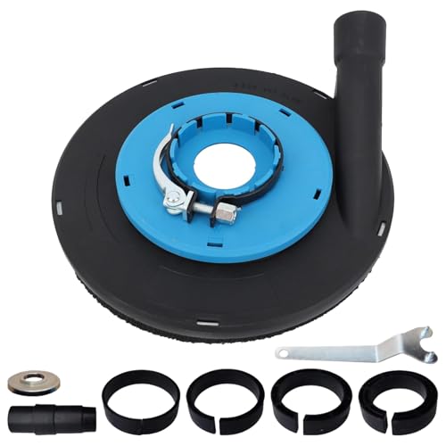 Absaughaube für Winkelschleifer, 9" Professionelle Absaughaube Schleiftopf 230mm Set, Absaughaube Bodenschleifmaschine Betonschleifer, Staubschutzhaube für Betonfräse, B 230L von TAZZOR