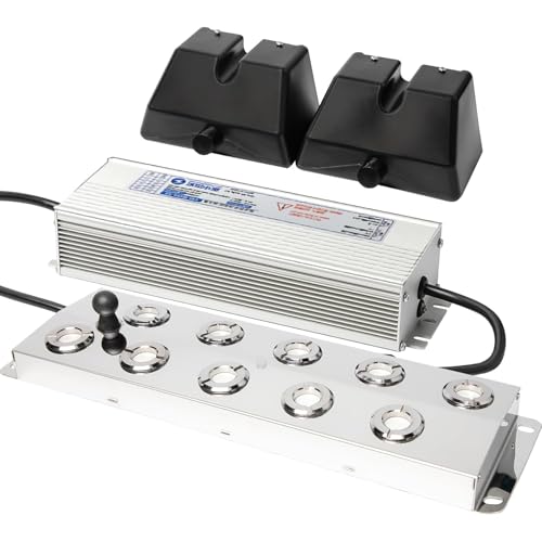 Nebelmacher Ultraschall, Nebelmacher 10 Kopf Ultraschall Nebelgerät 7L/H mit 400W, Nebel Luftbefeuchter Teich Nebelgerät, Wasserdichtem Netzteil Schweres Nebelgerät Innenhof, Für Terrarien（10 Kopf） von TAZZOR