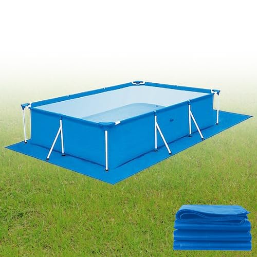 TAZZOR Pool Bodenplane, 338 x 239 cm Pool Grundtuch Poolunterlage,Wasserdichtes Poolunterlage Faltbares Bodenschutzmatte Schwimmbecken Pool Bodenschutzfliesen Bodenfolien von TAZZOR