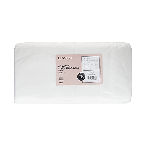 T4B LUSSONI Einwegtücher Papierhandtücher Perforiert Basic 50 cm Breite 70 cm Länge 100 Stück von TB TOOLS FOR BEAUTY
