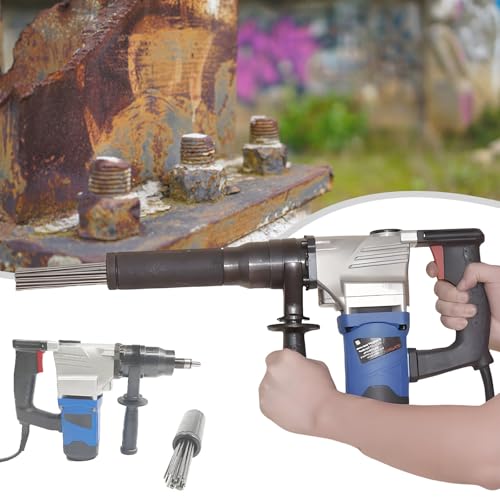 Elektrisches Hand-Rostentfernungswerkzeug, Schiffsentrostungshammer mit Nadelskalierer 3600-4500 U/min, Elektrische Rostentfernungs-Nadelpistole mit Sprühfunktion,110V von TBANVOO