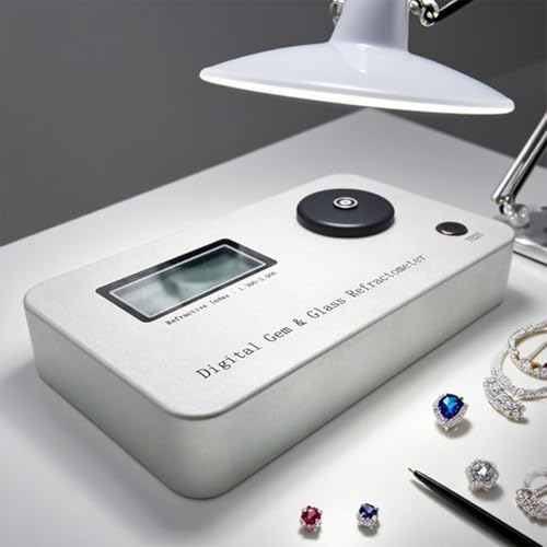 Präzisions-Diamanttester, LCD-Juwelendetektor Edelstein-Diamanttester, Schmuckunterscheidungswerkzeug Brechungsindex 1.300-3.000, für Anfänger- und Experten-Juwelierwerkzeug von TBANVOO