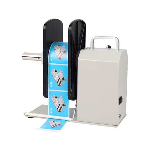 Thermoetikettenwickler mit automatischer Synchronisierung, 2-Wege-Wickelmaschine für Kern Ø1"/1.5"/3.0", unterstützt Aufwickeln ohne Kern, Rolle Etiketten max. Ø9.1" von TBANVOO
