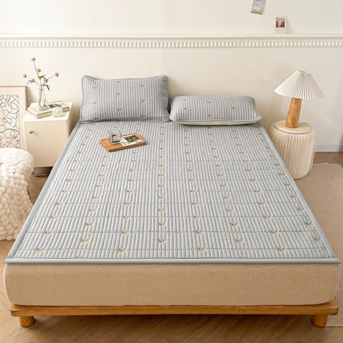 TBATM Queen-Size-Matratze Topper, Futonbett-Matratze rutschfest Weich Bequem Atmungsaktiv Pflegeleicht Gestepptes Bettpolster Für Zuhause Und Hotel,Gray 1,90X200cm TBATM Queen-Size-Matratze Topper, Futonbett-Matratze rutschfest Weich Bequem Atmungsaktiv Pflegeleicht Gestepptes Bettpolster Für Zuhause Und Hotel,Gray 1,90X200cm von TBATM