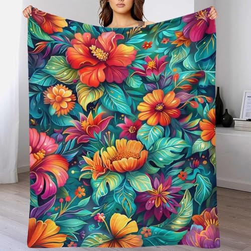 Weihnachtsdecke mit floraler Fantasie, warm und extra weich, für das Bett von Kindern, für Partner, Ehemann, Ehefrau, Frauen und Männer, 180 x 200 cm Weihnachtsdecke mit floraler Fantasie, warm und extra weich, für das Bett von Kindern, für Partner, Ehemann, Ehefrau, Frauen und Männer, 180 x 200 cm von TBDUEPS