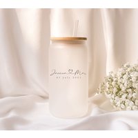 Eiskaffeeglas | Für Paare Milchglas Geschenk Personalisiert von TBDreamWork