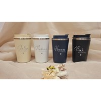 Kaffeebecher - Thermo Personalisiert Graviert Geschenk Togo Getränke Outdoor von TBDreamWork