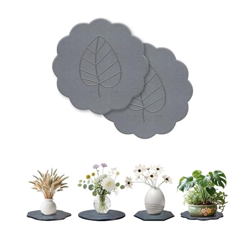 TBEECOZY Kieselgur Pflanzen-Untersetzer für den Innenbereich, 2 Stück, 30,5 cm, Blume von TBEECOZY