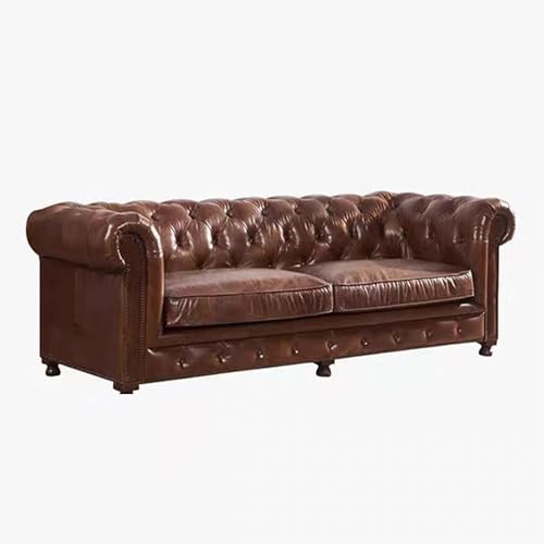 TBJEN Lederliegesofa-Set, Einzel-/Doppel-/Dreier-Sitzer, Wohnzimmer, Ledercouch, moderne Liegesofa mit Armlehne für Heimkino/Büro, Dreifach von TBJEN