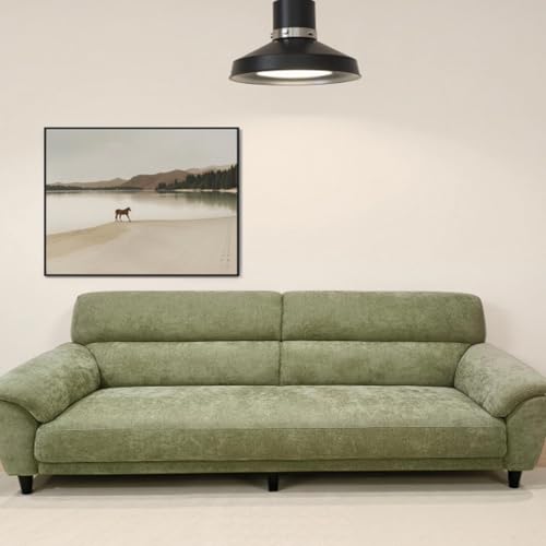 TBJEN Loveseat Sofa, Mitte des Jahrhunderts, moderne Couch, bequeme Liebessitz-Couches für Wohnzimmer, 2-Sitzer, tiefe Sitzcouch, gepolsterte Couches für Schlafzimmer, Büro, kleiner Raum, Grün - 1,9 m von TBJEN