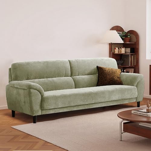 TBJEN Weiche kleine Couch, bequeme Liebessitzcouch für Wohnzimmer, Mini-Couch für Schlafzimmer, Grün, 1,7 m von TBJEN