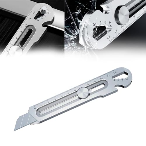 Schweres Mehrzweck Gebrauchsmesser, 2024 Neu Cuttermesser Profi, Edelstahl Universalmesser, Multifunktionales Mehrzweck Robuste Teppichmesser Druckguss Cutter Messer (1 Stück) von TBLMPNE