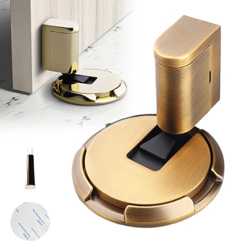 Türstopper Boden, Magnetisch Türkeil Türstopper Wand, Türschließer Türklinkenpuffer Door Stopper, Verstellbarer Ohne Bohren Mechanischer Bodentürstopper Magnetisch Türfeststeller mit Kleber (03#) von TBLMPNE