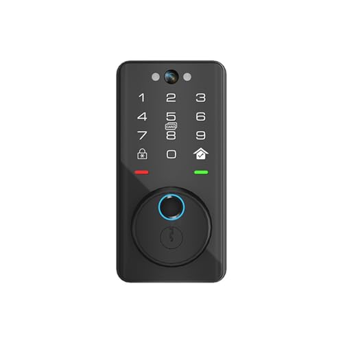 TBMTOAL Tuya Smart Türschloss Digitaler Tastatur Code Türschloss Türschloss Mit Fingerprint Schlüssel Mit Touch-Tastatur Und Smart-Funktion – Fingerabdruckleser Cat's Eye Model,B TBMTOAL Tuya Smart Türschloss Digitaler Tastatur Code Türschloss Türschloss Mit Fingerprint Schlüssel Mit Touch-Tastatur Und Smart-Funktion – Fingerabdruckleser Cat's Eye Model,B von TBMTOAL